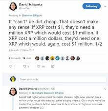 Xrp has no value in the crypto scene, ripple is accused of not being a real blockchain. Futureboi On Twitter David Schwartz Ripple Is Not Afraid To Give Examples For Xrp Being Theoretically As Valuable As 1 Million Per One From Now On We Forget The 589ers And We
