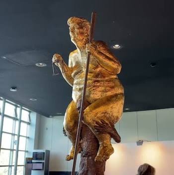 Golden Naked Trump Statue Goes on Display at European Parliament