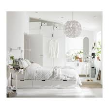 nordli cadre lit avec rangement blanc 140x200 cm ikea in 2021 bed frame with storage room airy bedroom