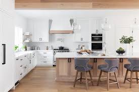 But, i've also found an easier way that i love and thought i'd share it with you today. Dark Gray Stools At Golden Oak Island Transitional Kitchen