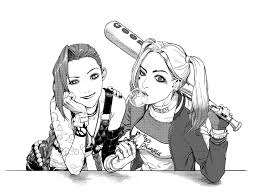 Dessin a colorier fille ado 47368 in gratuit coloriage. Coloriage Harley Quinn Imprimez Gratuitement Les Meilleures Images