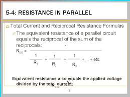 The total resistance of a set of resistors in parallel is found by adding up the reciprocals of the resistance values, and then taking. Chapter Parallel Circuits 5 Topics Covered In Chapter