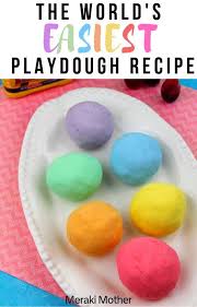 Easiest Playdough Without Cream Of Tartar 3 Simple Ingredients Easy Playdough Recipe Soft Playdough Recipe Easy Homemade Playdough Recipe