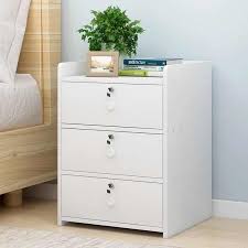 Drawer face is also stained in the same dark walnut color. Bedroom Bedside Table Cabinet Side Drawer Storage Wood Modern Simple Small Modern Bed Shopee Malaysia