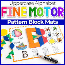 free printable uppercase alphabet pattern block letters