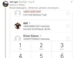 Nomor yang akan dituju dimulai dengan dua digit angka, di mana angka pertama yang menandakan wilayah negara tersebut (lihat gambar) dan angka berikutnya untuk negara. Kode Area Mana 88 Itu