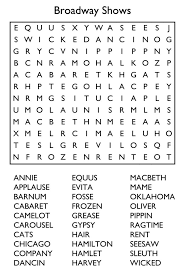 printable word search broadway shows free printable word searches word search printables word find
