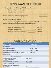 , semoga bisa bermanfaat untuk kalian semua. Pengiraan Bil Elektrik Ting 3