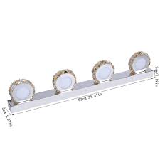 Yosoo Vanity Lights Led Bathroom Light Fixtures Crystal 4 Light Make Up Mirror Front Lighting For Bedroom Dresser Wall Painting Walmart Com Walmart Com