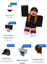 Cute Black Hoodie And Hat Outfit For Girls Roblox Roblox Outfit Ideas Roblox Outfit Outfits With Hats