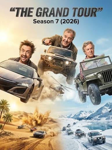 🎬 THE GRAND TOUR – SEASON 7 (2026) Genre: Travel / Comedy / Documentary  Starring: Jeremy Clarkson • Richard Hammond • James May Plot Summary:  Exploration takes center stage as the trio