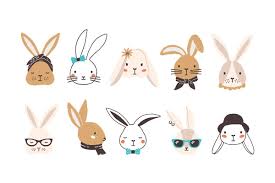 Search, discover and share your favorite funny cartoon face gifs. Cute Rabbit Set Bunny Face Cartoon Styles Funny Bunnies