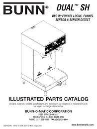 Bunn coffee maker parts list. Bunn Dual Sh Illustrated Parts Catalog Pdf Download Manualslib