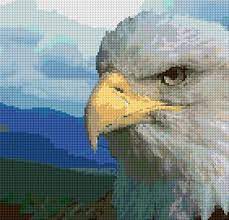 400th pattern just posted on craftsy! Eagle 9 2412 Cross Stitch Cross Stitch Animals Counted Cross Stitch Patterns Free