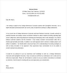 Free 5 Sample Admission Counselor Cover Letter Templates In Pdf Ms Word