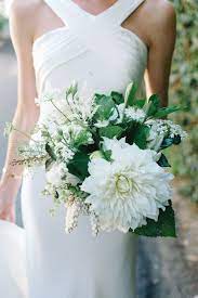 This Couple Threw A Chic California Wedding On A Tennis Court Summer Wedding Dress Simple Beach Wedding White Bridal Bouquet