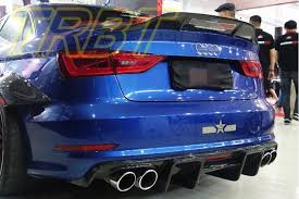 S3 Rear Diffuser Sline S3 Rear Lip Carbon Fiber Rear Bumper Lip A3 Splitter Lip Spolier Case For Audi A3 Sline 2013 2014 2015 Audi Rs3 Sports Car Audi