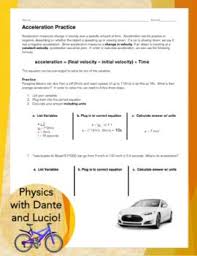 This Scaffolded 4 Page Worksheet Is An Quot I Do We Do You Do Quot Introduction To A Vf Vi T Students Write Ou Acceleration Student Writing Scaffolding