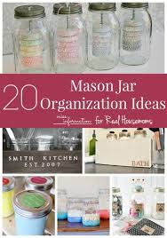 Diy rustic mason jar sconce. Organizing With Mason Jars Real Housemoms
