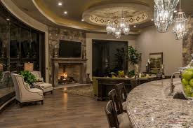 2015 Parade Of Home Entry Stone Cliff St George Utah Luxury Home Great Room With Custom Stone Fireplace Ceiling Custom Stone Fireplace Home Utah Luxury