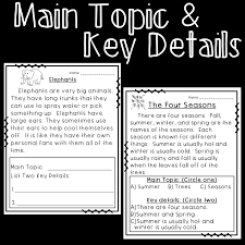 Main Topic And Key Details Passages Shared Reading Shared Reading Reading Comprehension Passages 2nd Grade Reading