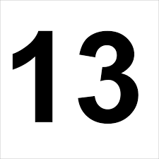 But is our mistrust of 13 about to be turned on its head? 3 X Black Wheather Proof Number Decals In High Qualitiy Number 13 10 Cm High Without Background Numbers Garbage Can Rubbish Bin Number Decals House Number Mailbox Decals Stickers Buy Online In