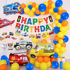 Think a tiffany blue box birthday cake, light blue balloons, streamers and the birthday girls very own logo. Amazon Co Jp Partyunion Birthday Decoration Boy Party Balloons Happy Birthday Car Airplane Luxury Large Capacity Birthday Decoration Balloons Birthday Decoration Set Toys Games