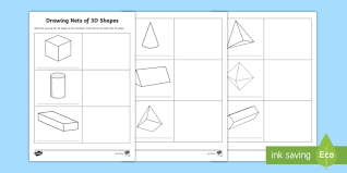 How to draw basic shapes. 3d Shape Nets Pdf Worksheet Drawing Shape Nets