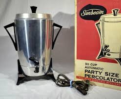 Maybe you would like to learn more about one of these? Vintage Large Sunbeam 30 Cup Coffee Pot Percolator Big Al S Auction