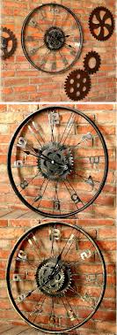 Bicycle Wheel Gear Wall Clock Bicycle Clock Gear Wall Wheel Altes Fahrrad Fahrrad Kunst Geschaft Dekorieren