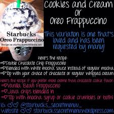 Cookies And Cream Oreo Frappuccino Starbucks Secret Menu