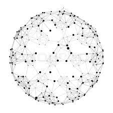 Sphere With Connected Lines And Dots Global Digital Connections Globe Grid Wireframe Sphere Grid Design Globe Vector Abstract