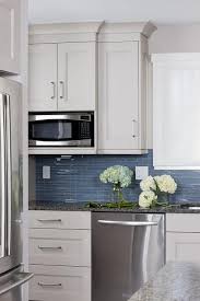 White kitchen dark blue backsplash. Black And White Kitchen With Blue Backsplash Novocom Top