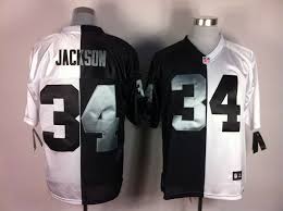 Black And White Throwback Jersey Jackson Jersey 34 Oakland Raiders Split Elite Jerseys Nfl Oakland Raiders Nfl Jerseys Nfl
