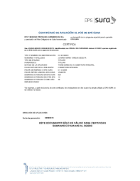 Realizamos trámites de afiliación a eps sura en línea. Pdf Certificado De Afiliacion Al Pos De Eps Sura Cristina Zuluaga Academia Edu