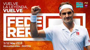 Victoria azarenka (blr) vs daria kasatkina (rus) in the 2019 madrid open first round match highlight. 20 Time Grand Slam Champion Roger Federer To Play In The 2019 Mutua Madrid Open Mutua Madrid Open