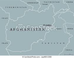 Afeganistao Politico Mapa Afeganistao Central Illustration Mapa Pais Landlocked Politico Kabul Borders Islamic Canstock