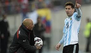 Latest pictures taken of messi training ahead of argentina preparing to face brazil appear to show an attempt to cover up his leg in solid black ink. Jorge Sampaoli Argentiniens Trainer Will Lustvolleren Lionel Messi