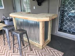 Utilize your airspace and save your floorspace with steel stackable containers! Foo Bar Metal 6 Rustic Style Real Pressure Treated Wood Corrugated Metal Outdoor Or Indoor Bar