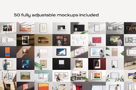 50 Frame Mockup Bundle Creator Kit Frame Mockups Scene Creator Frame