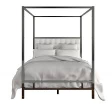 Keane driftwood wood canopy bed options. Solivita King Sized Canopy Black Nickel Metal Poster Bed By Inspire Q Bold Overstock 14084764