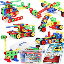 Amazon Com 101 Piece Stem Toys Kit Educational Construction Engineering Building Blocks Learning Set For Ag Stem Toys Best Educational Toys Building For Kids