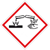 Identifiez les produits dangereux à l'aide de ce panneau signalétique et réduisez les risques de corrosion. 1
