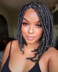 Microbraids, cornrows, fishtail braids, blocky braids, black braided buns, twist braids, tree braids, hair bands, french braids and more are at your disposal. 20 Trending Box Braids Bob Hairstyles For 2020 All Things Hair