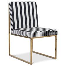 The emily & meritt stripe airgo swivel desk chair no longer available earn 10% back in rewards 1 when you shop with your pottery barn credit card, or opt for 12 months special financing on purchases of $750+. Black White Striped And Brass Dining Chair Modshop