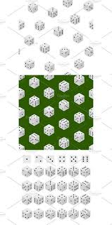 3d Dice Combinations Set Isometric Design Isometric Vector Illustration
