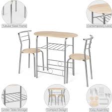 Maybe you would like to learn more about one of these? 3 Piece Dining Set Breakfast Bar Kitchen Table Chairs Christow Furniture Ebay