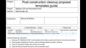 Window cleaning quote template window cleaning quote. Post Construction Cleaning Proposal Templates Construction Clean Partners