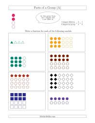 The Parts Of A Group Fraction Models Up To Fourths A Math Worksheet In 2020 Fractions Worksheets Mathematics Worksheets Fractions