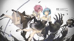 Fanart of rem and ram from anime re:zero ♥ they're not just flipped, i drew two drawings and colored them separately with copic markers. Ram And Rem Rezero Hd Wallpaper Neko Wallpapers